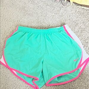 Nike Women's Aqua Shorts with Pink Trim